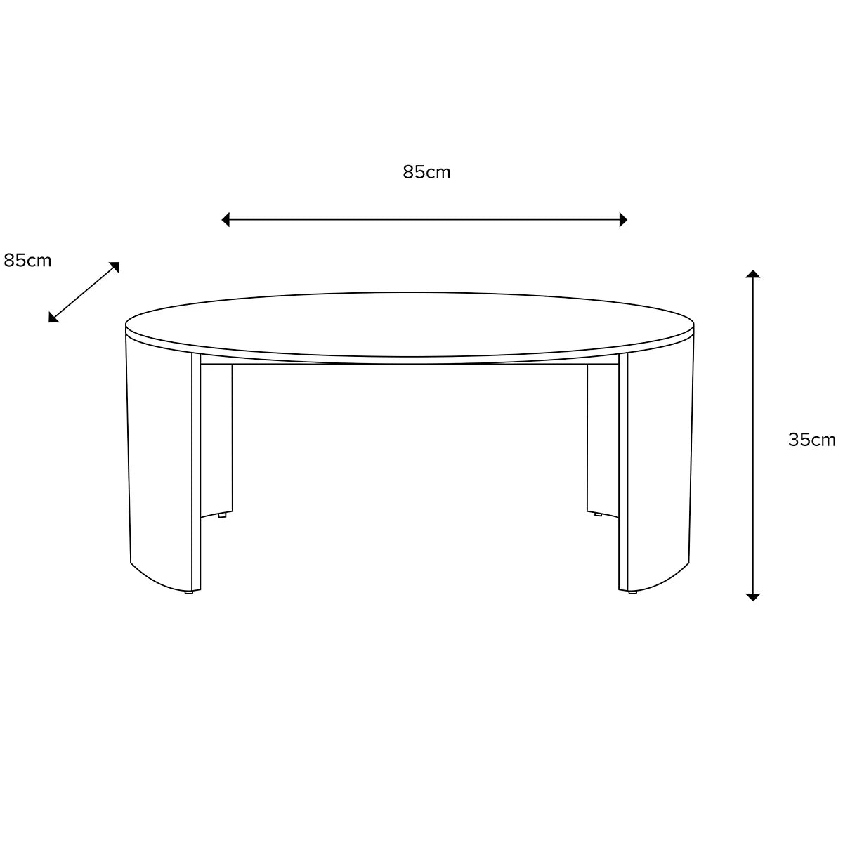 Gallery Marzio White Marble Coffee Table, view 2