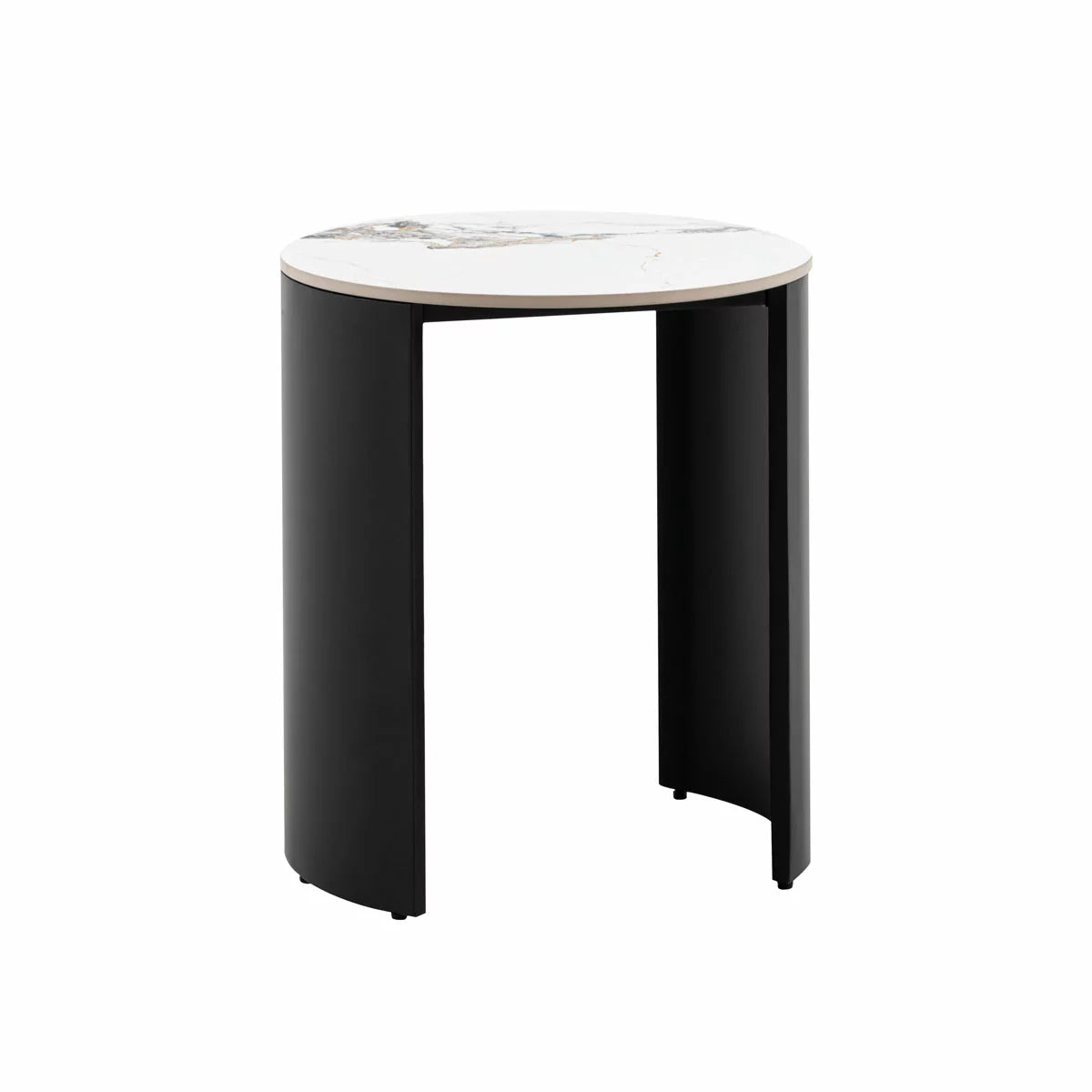 Gallery Marzio White Marble Side Table, view 4