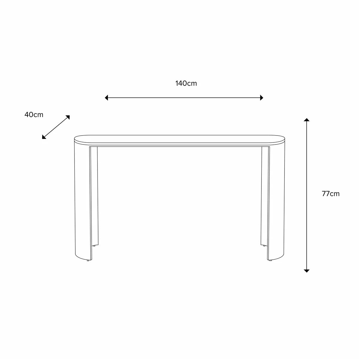 Gallery Marzio White Marble Console Table, view 2