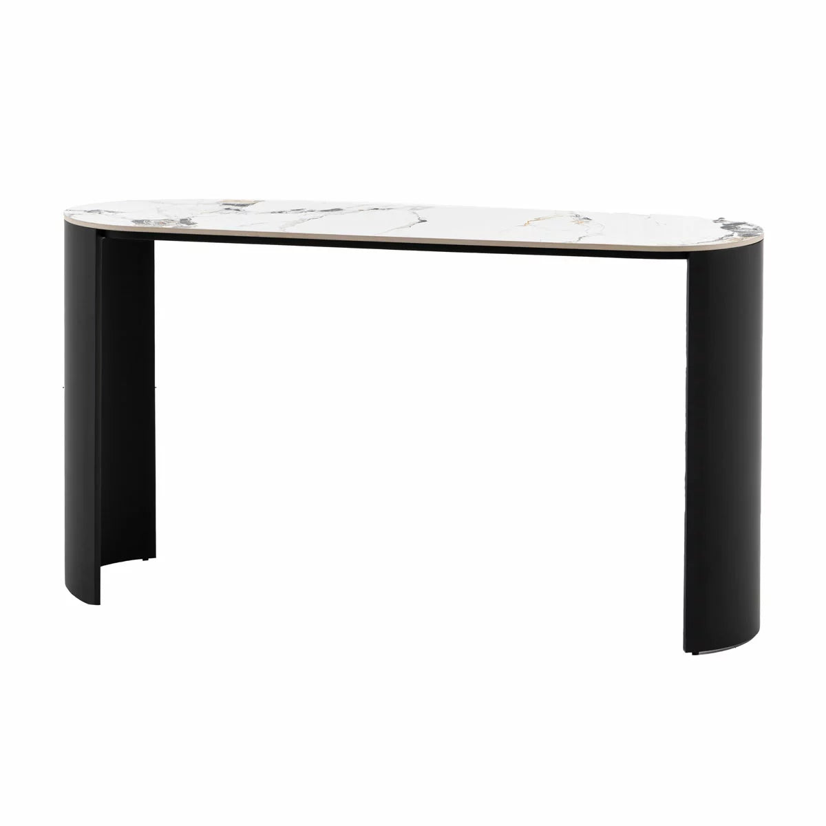 Gallery Marzio White Marble Console Table, view 4