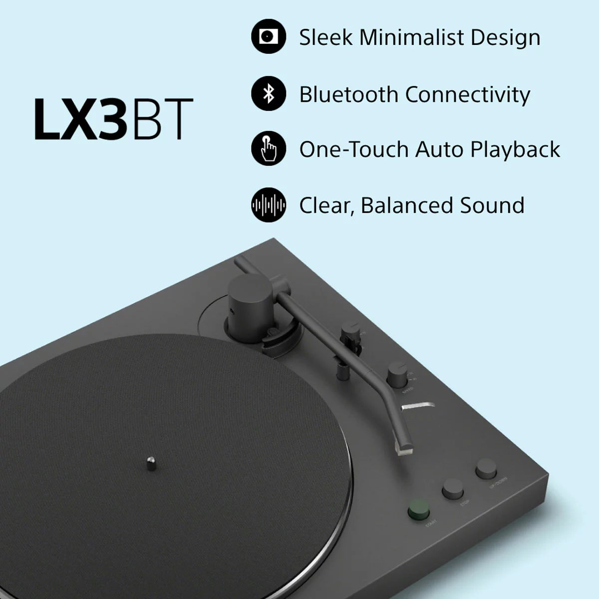 Sony PSLX3BT Bluetooth Turntable, view 2