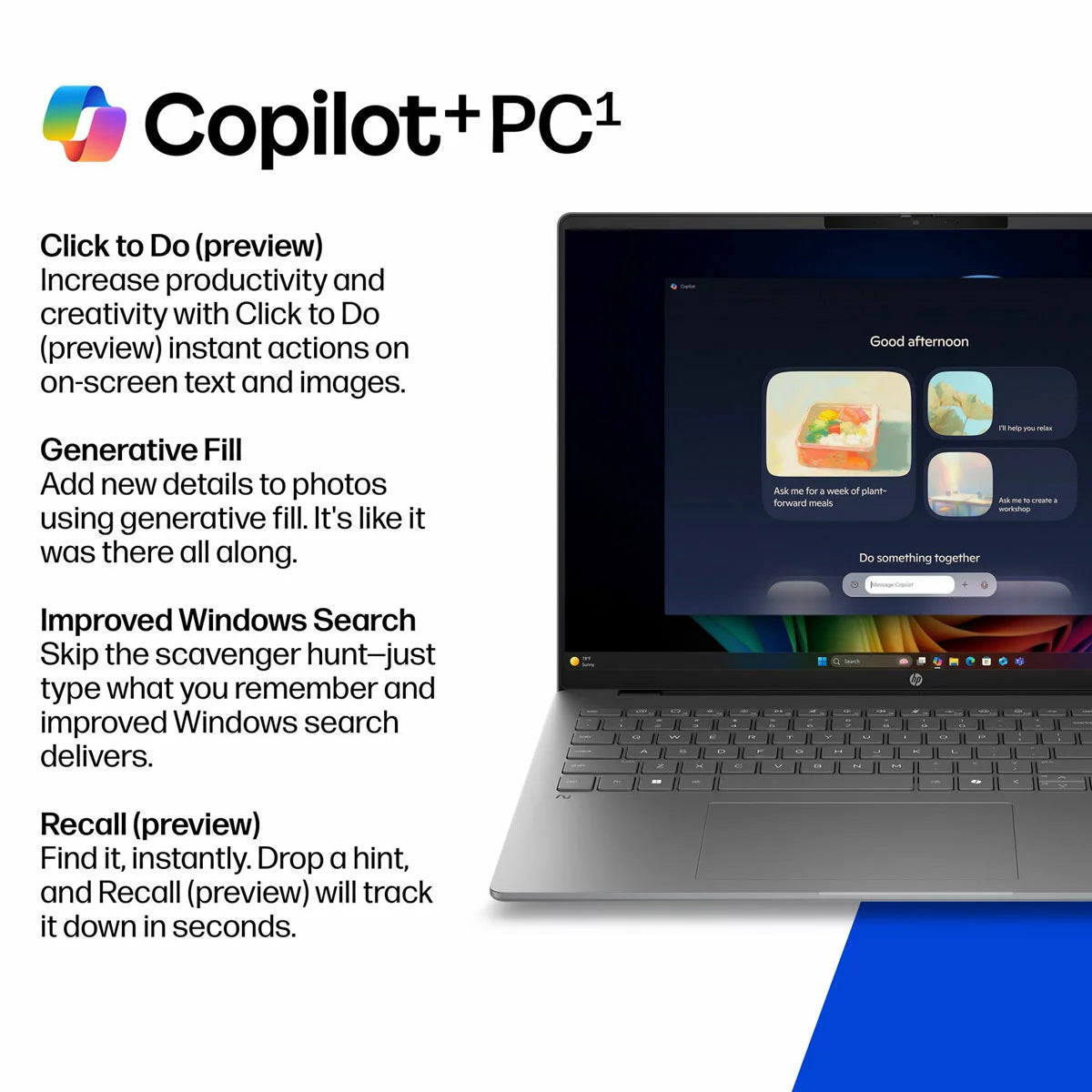 HP Omnibook 5, Copilot+ PC, Intel Core Ultra 7, 16GB RAM, 512GB SSD, 16 inch OLED Laptop, 16-bm0000nax, view 5