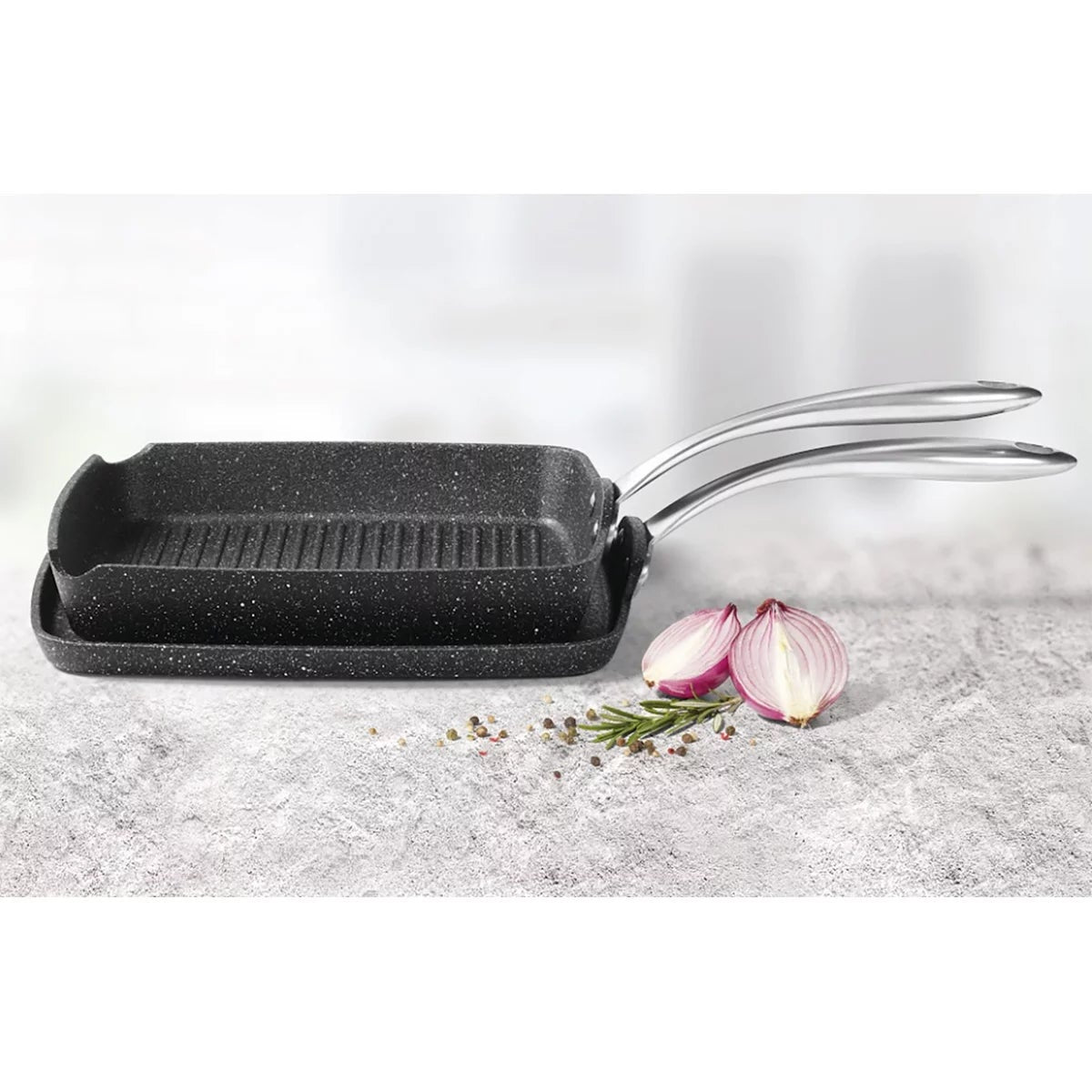The Rock Grill Pan & Griddle Set, 2 Piece, view 2