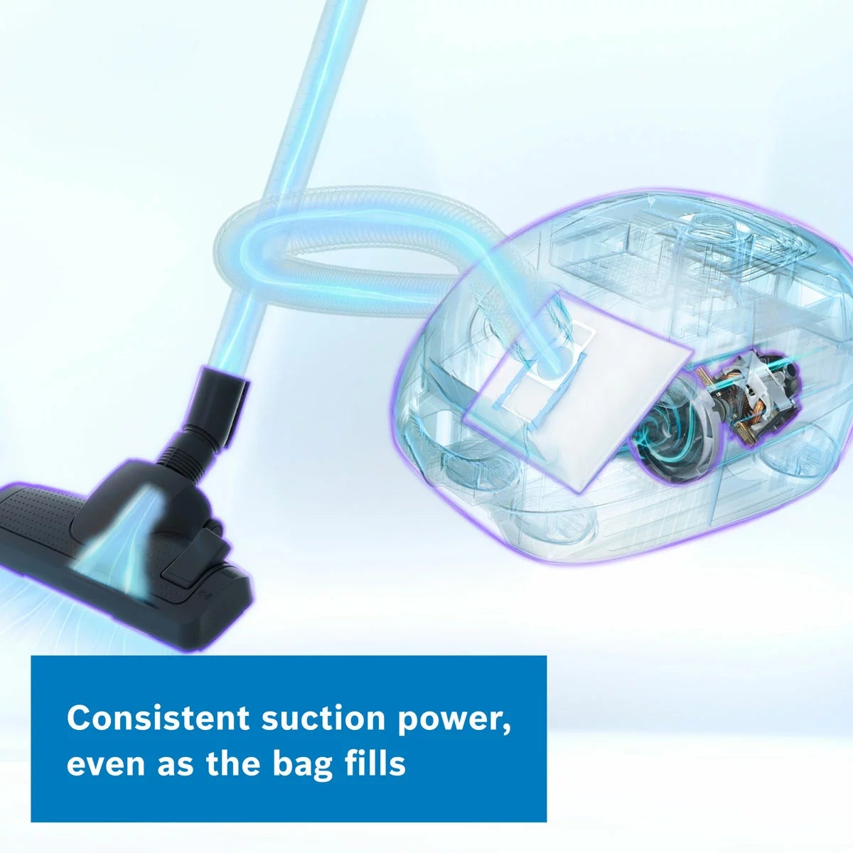 Bosch BGL6POWGB Series 6 Pro Power Bagged Cylinder Vacuum Cleaner in Black, view 4