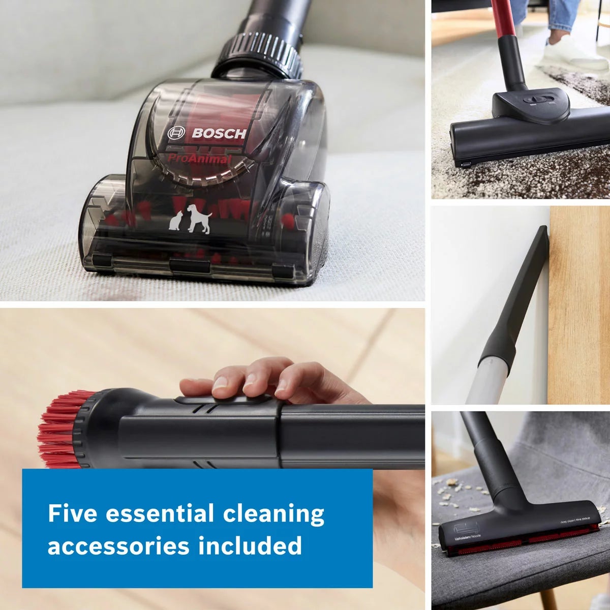 Bosch BGL6POWGB Series 6 Pro Power Bagged Cylinder Vacuum Cleaner in Black, view 6