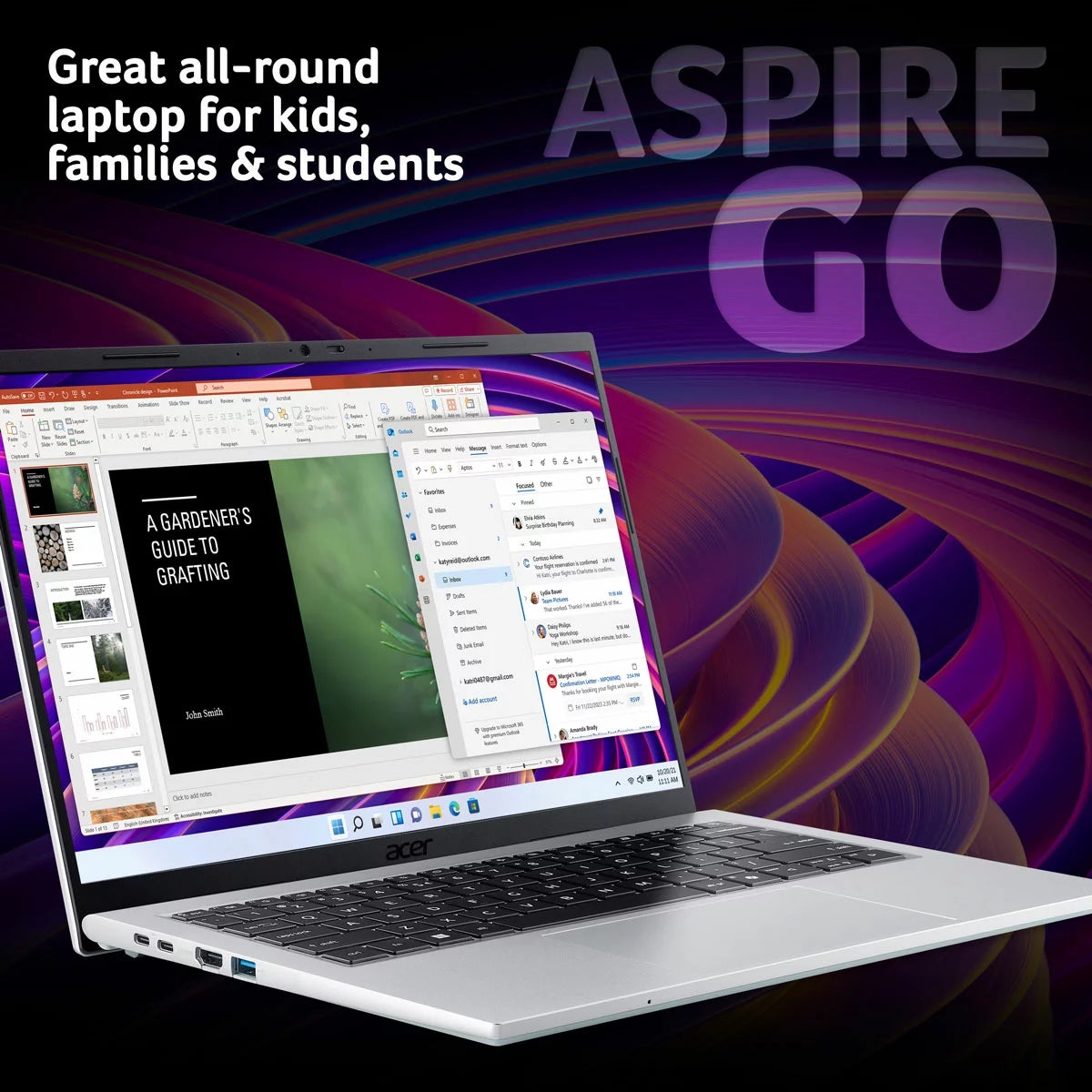 Acer Aspire Go 14, Intel Core 5, 16GB RAM, 256GB SSD, 14 Inch Laptop, NX.JSBEK.00S, view 2
