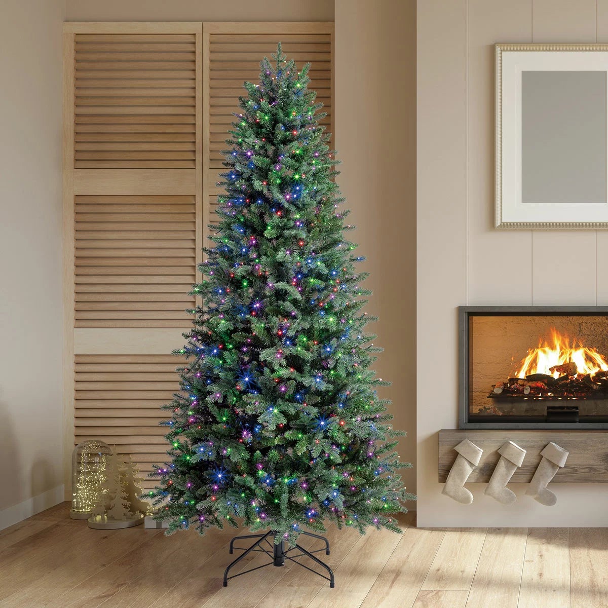 6.5ft (1.9m) Pre-Lit Blue Hill Micro Dot Artificial Christmas Tree with 700 Colour Changing Micro LED Lights, view 2