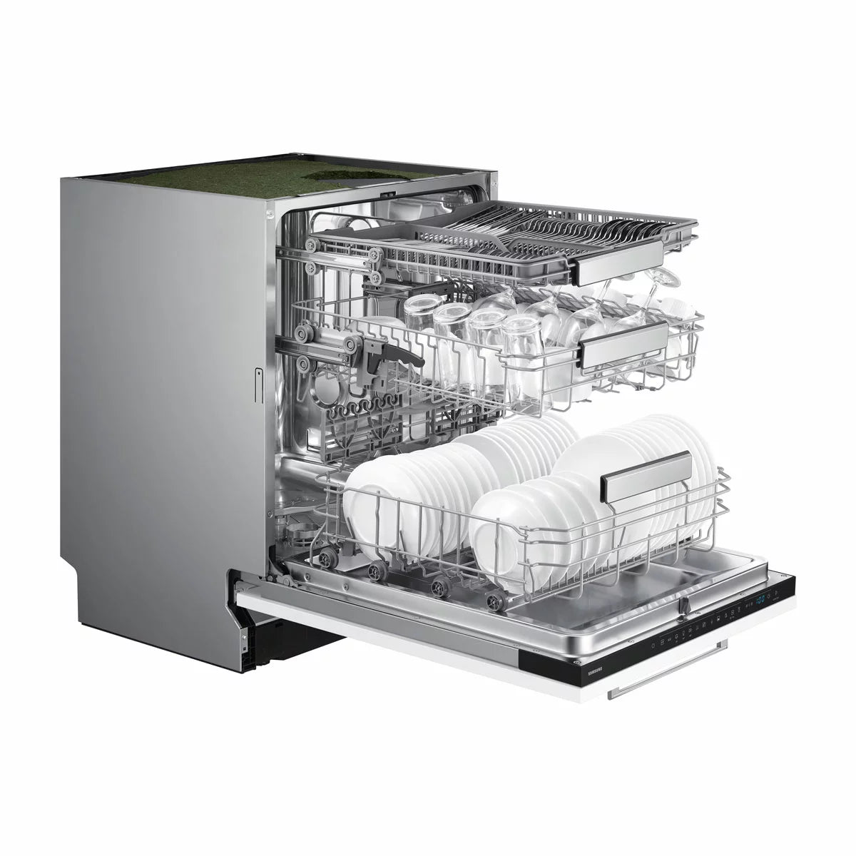 Samsung DW70H73WCB0U4 Integrated Dishwasher, C Rated in White, view 4
