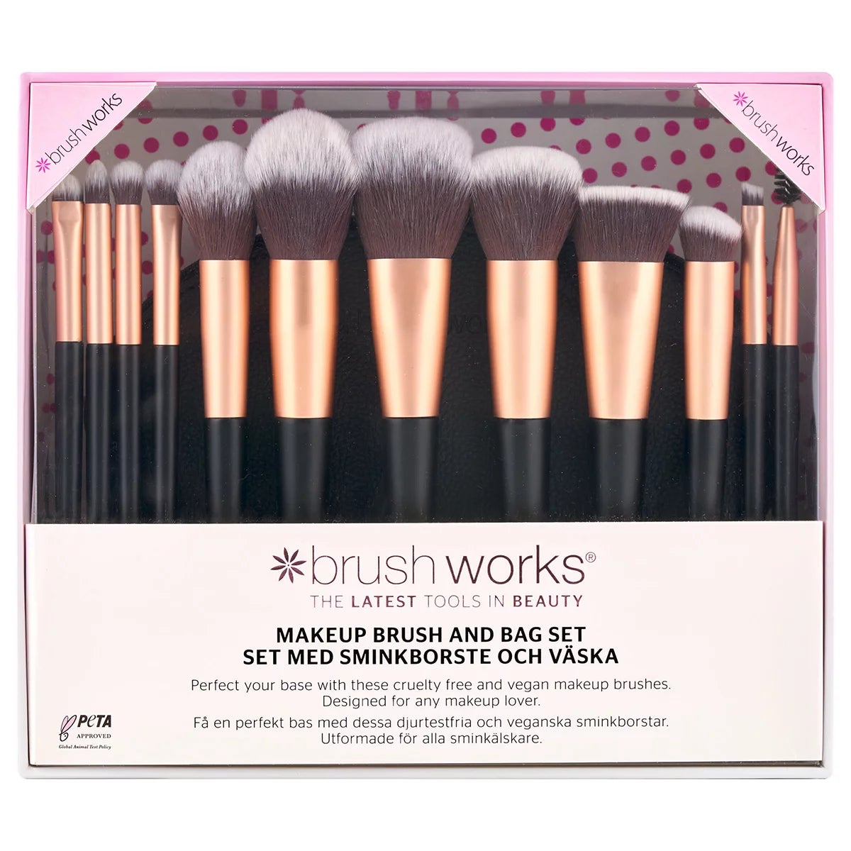 Brushworks Makeup Brush & Bag Set