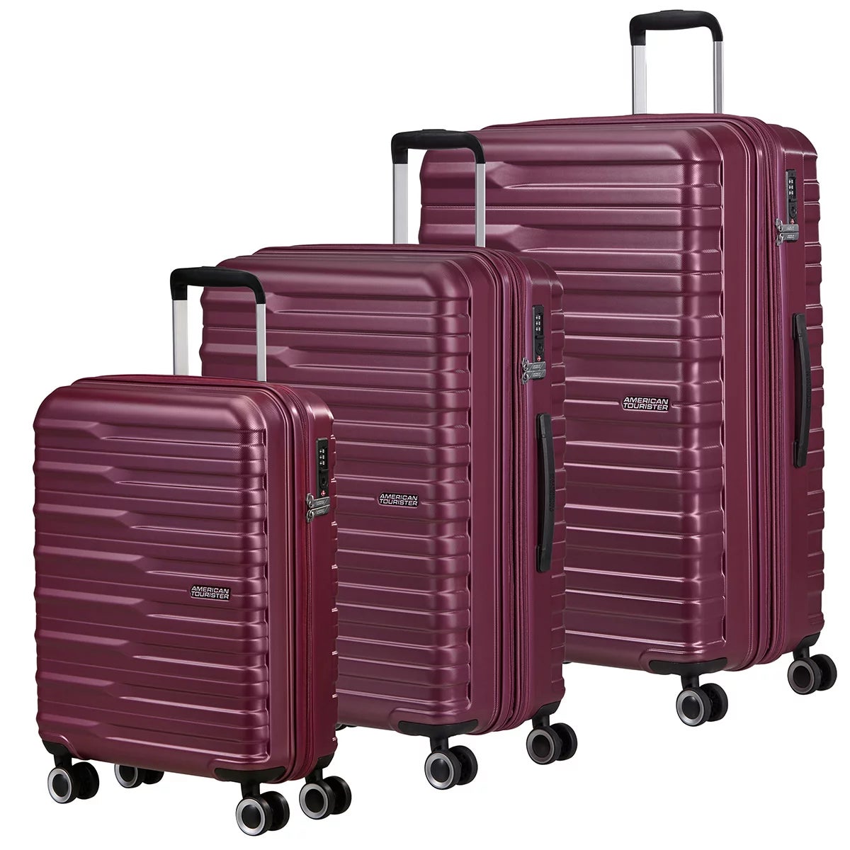 American Tourister Powerstack 3 Piece Luggage Set Spinner Case, view 2