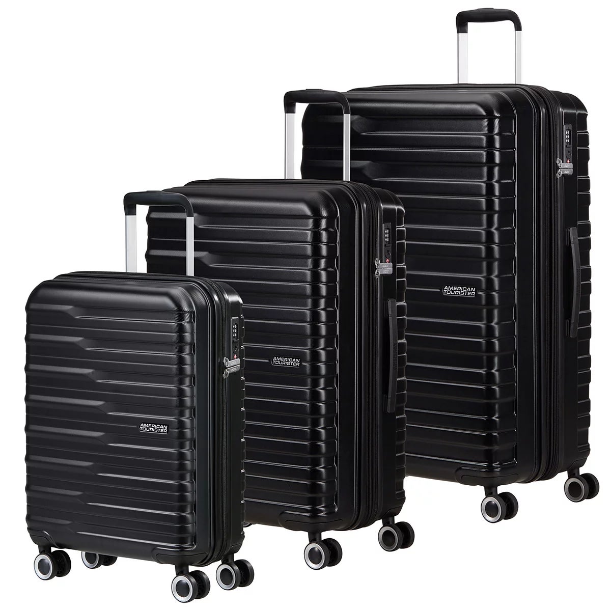 American Tourister Powerstack 3 Piece Luggage Set Spinner Case