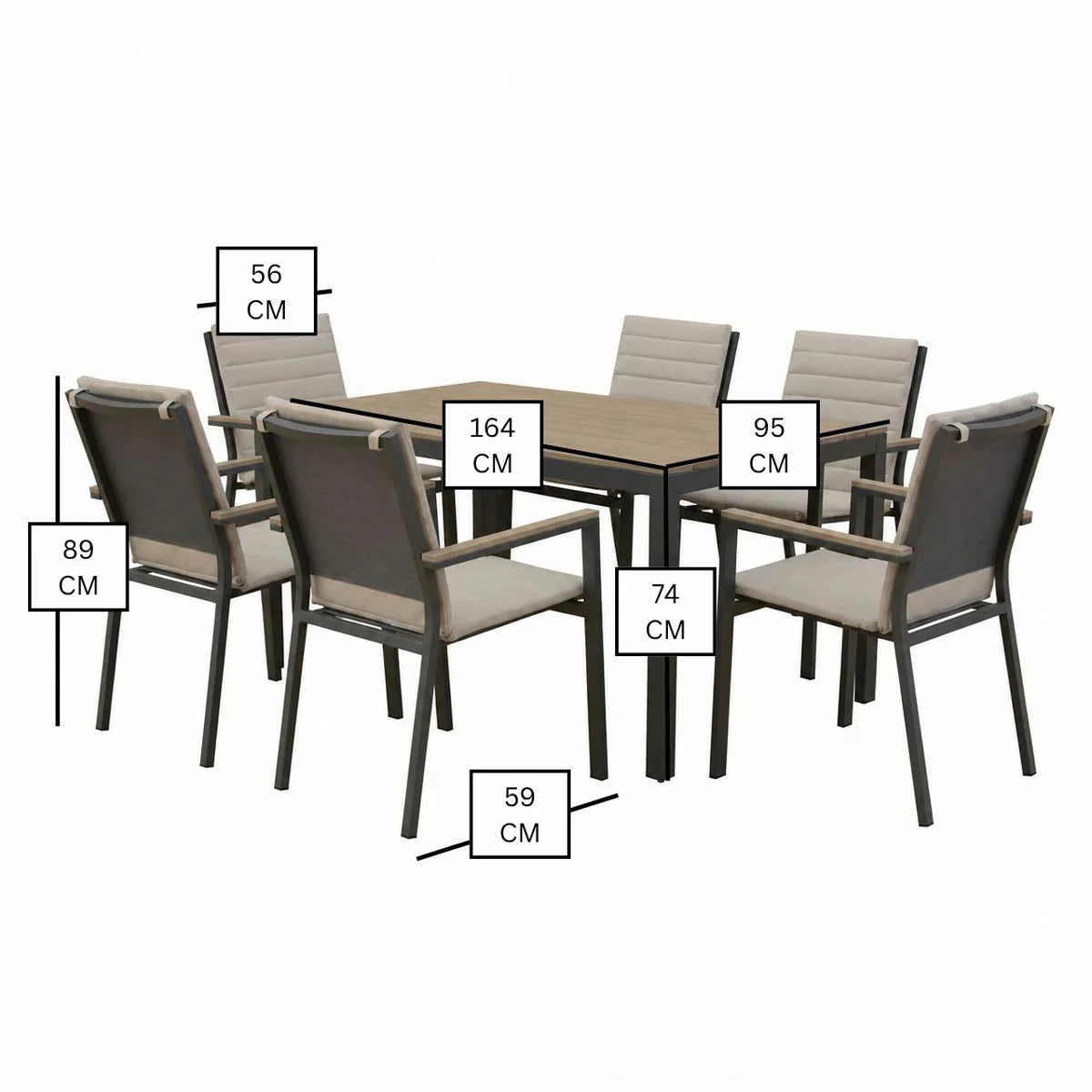 Bramblecrest Zurich 7 Piece Dining Set, view 2