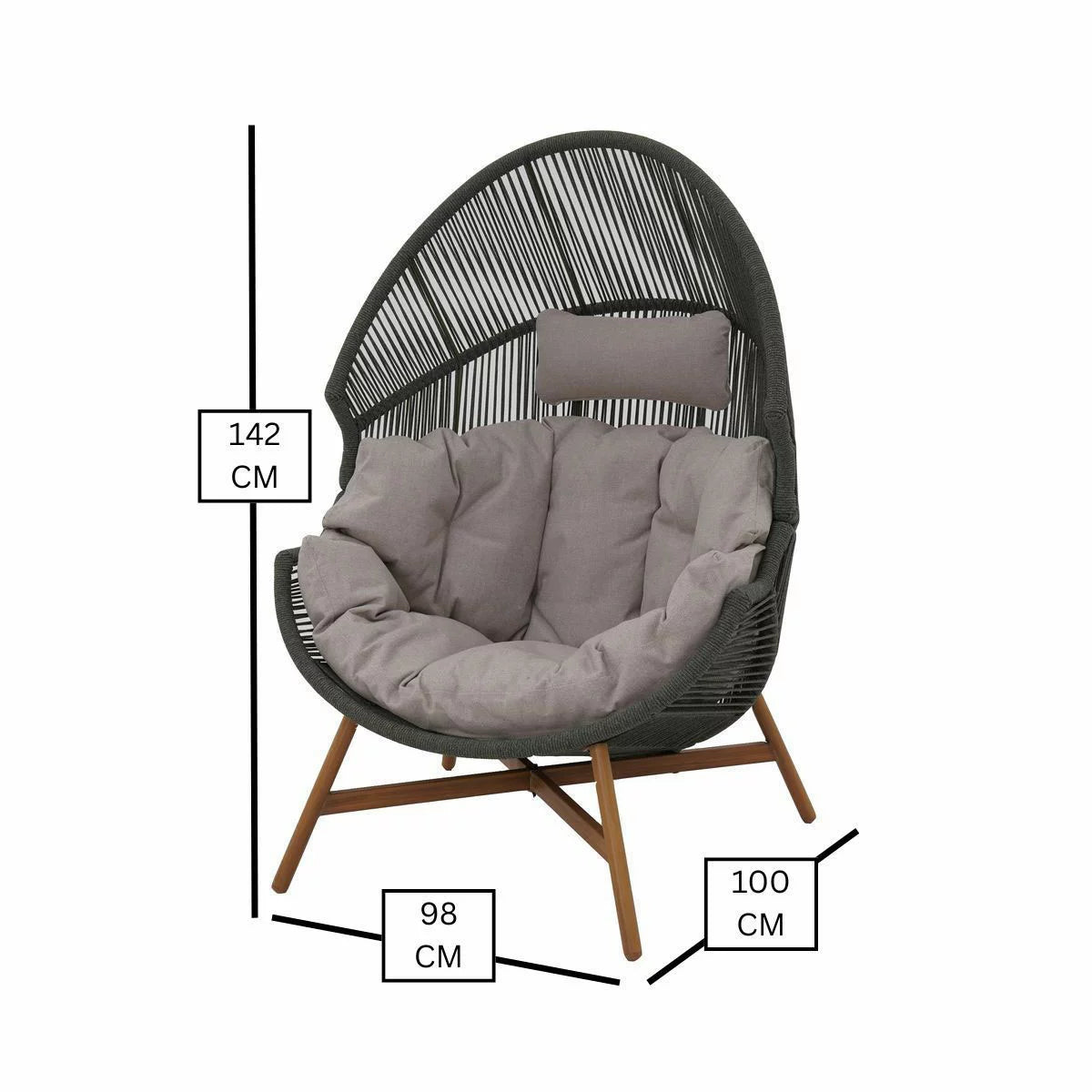 Bramblecrest Helsinki Cocoon Chair, view 2