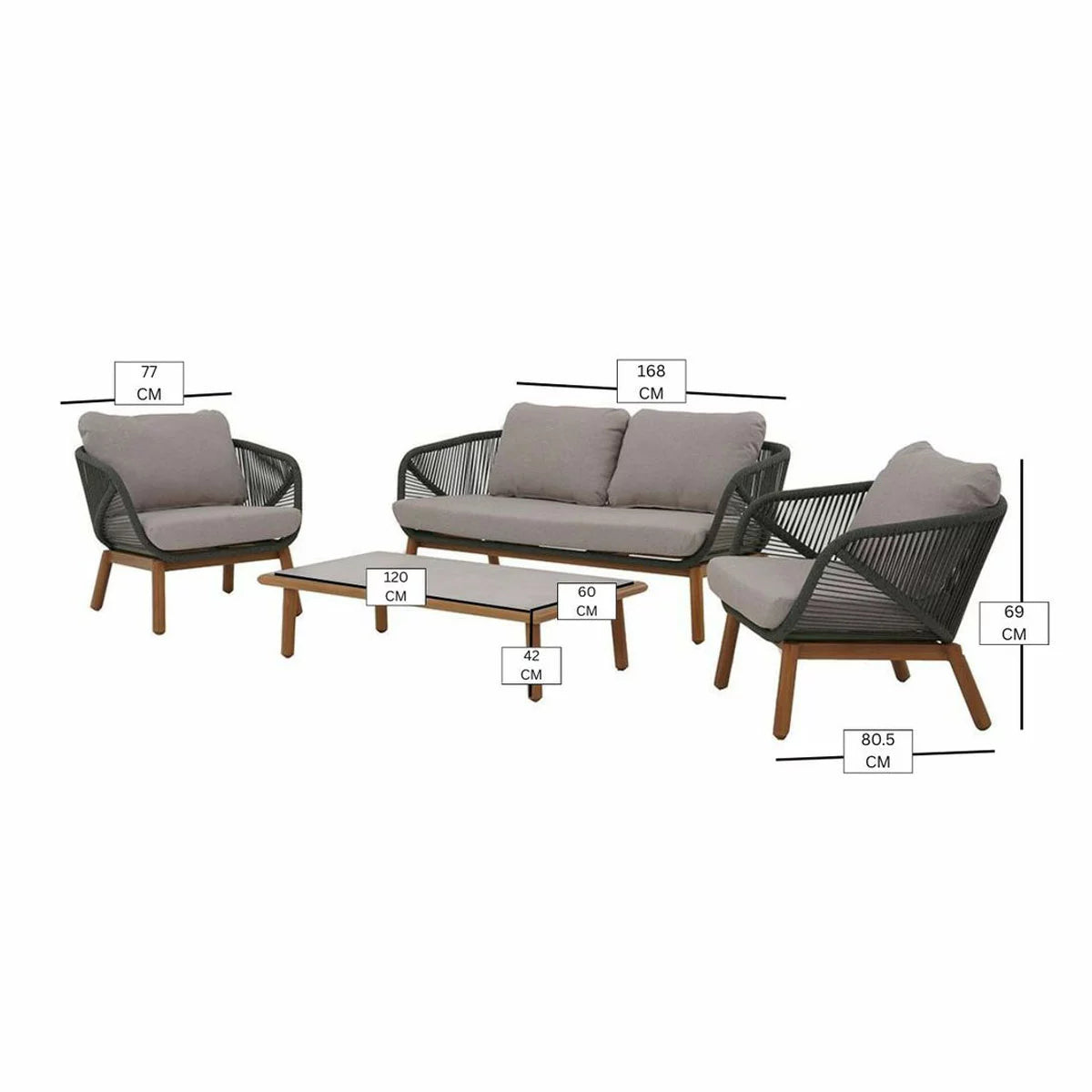 Bramblecrest Helsinki 4 Piece Deep Seating Set, view 2