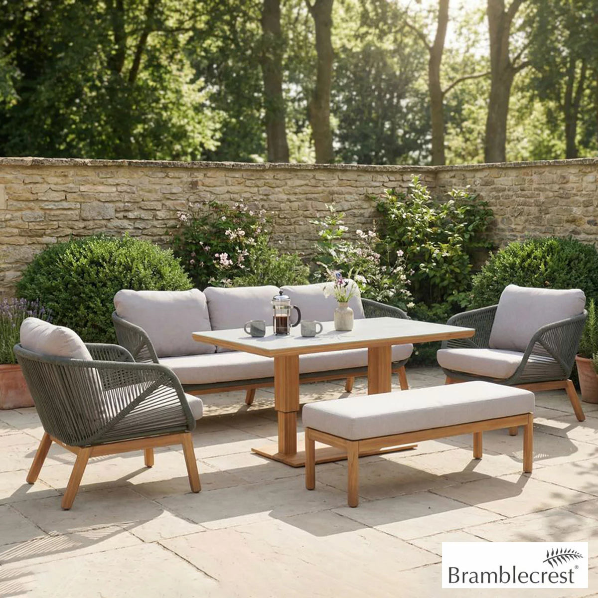 Bramblecrest Helsinki 5 Piece Deep Seating Dining