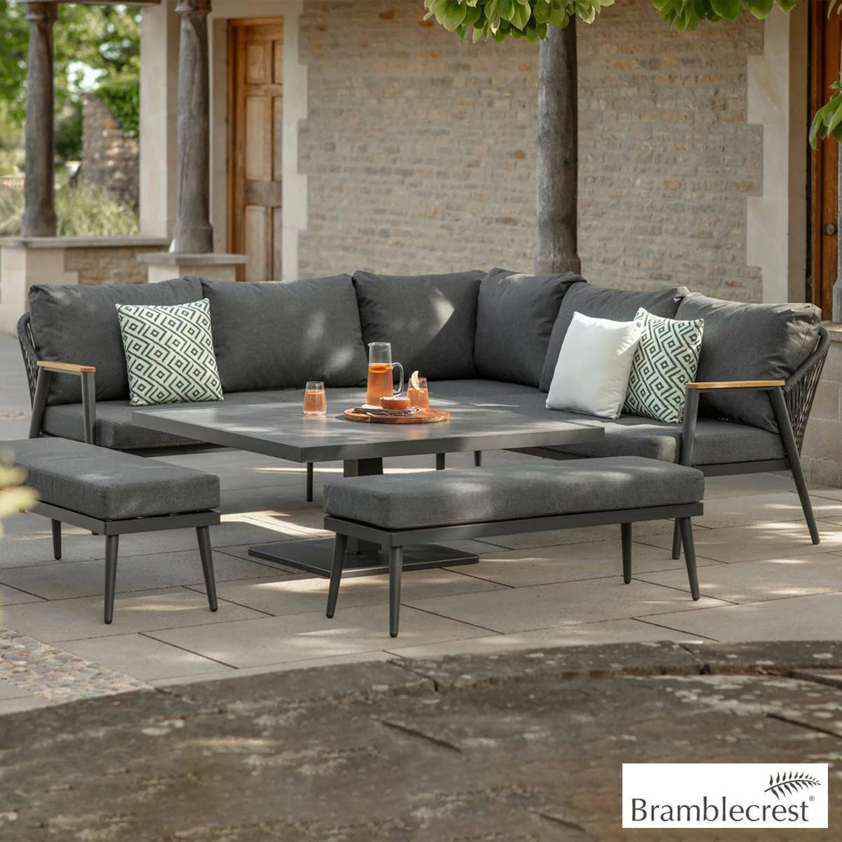 Bramblecrest Antibes 4 Piece Deep Seating Corner Patio Set