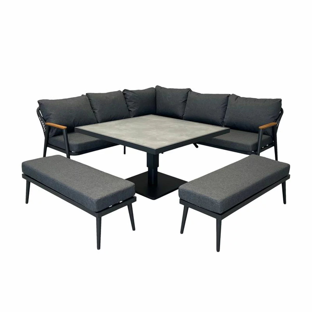 Bramblecrest Antibes 4 Piece Deep Seating Corner Patio Set, view 7