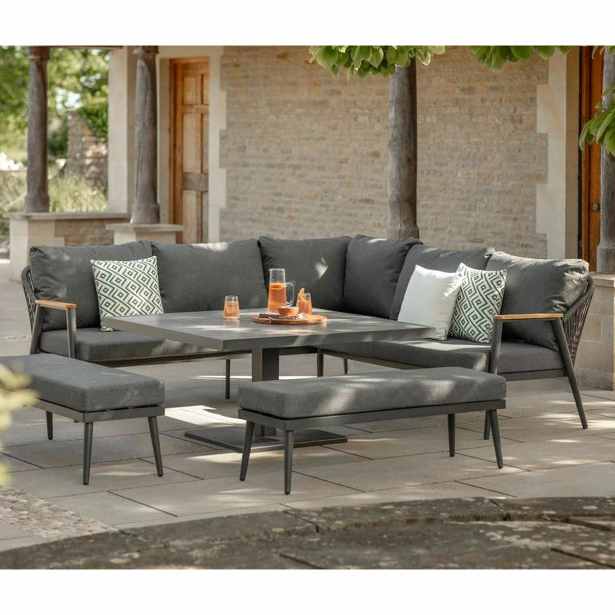 Bramblecrest Antibes 4 Piece Deep Seating Corner Patio Set, view 6