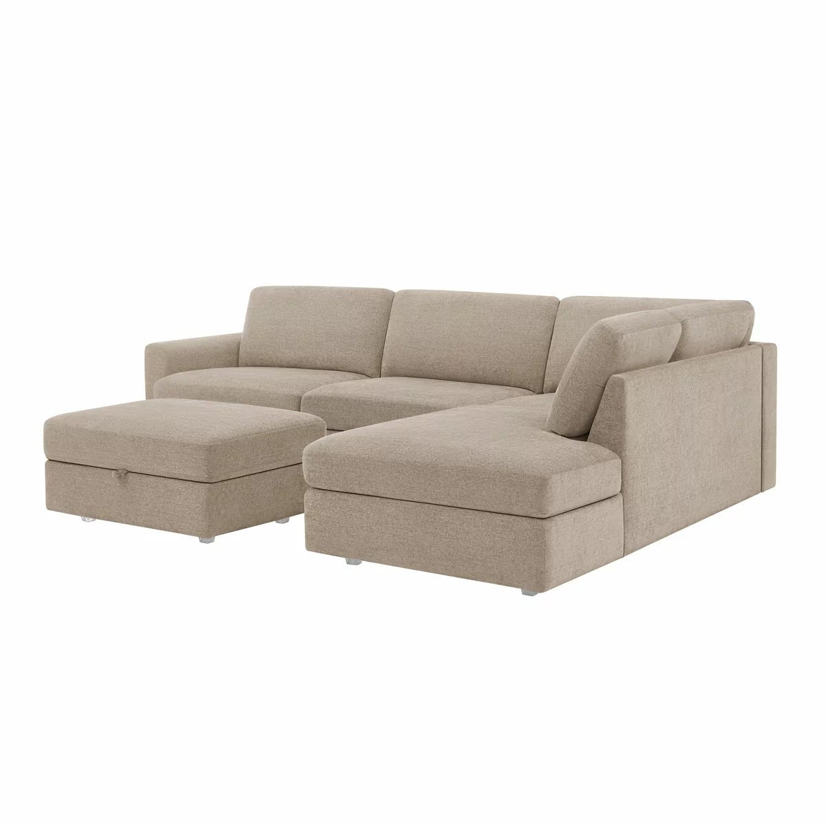Broyhill Oswin Fabric Corner Sofa with Storage Ottoman, view 3
