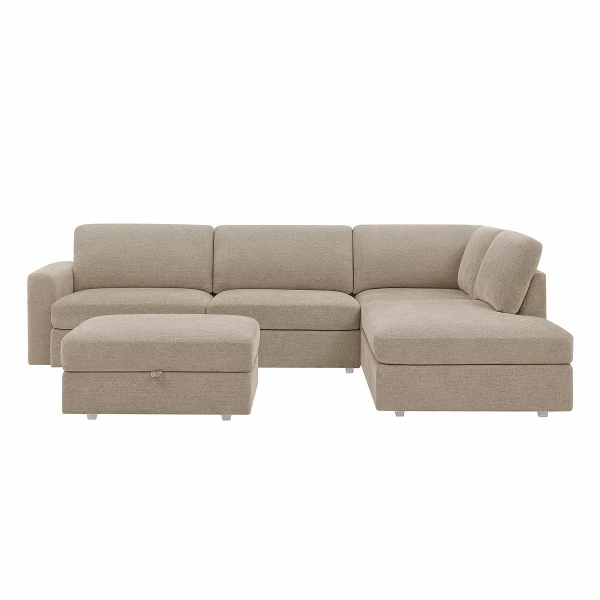 Broyhill Oswin Fabric Corner Sofa with Storage Ottoman, view 5
