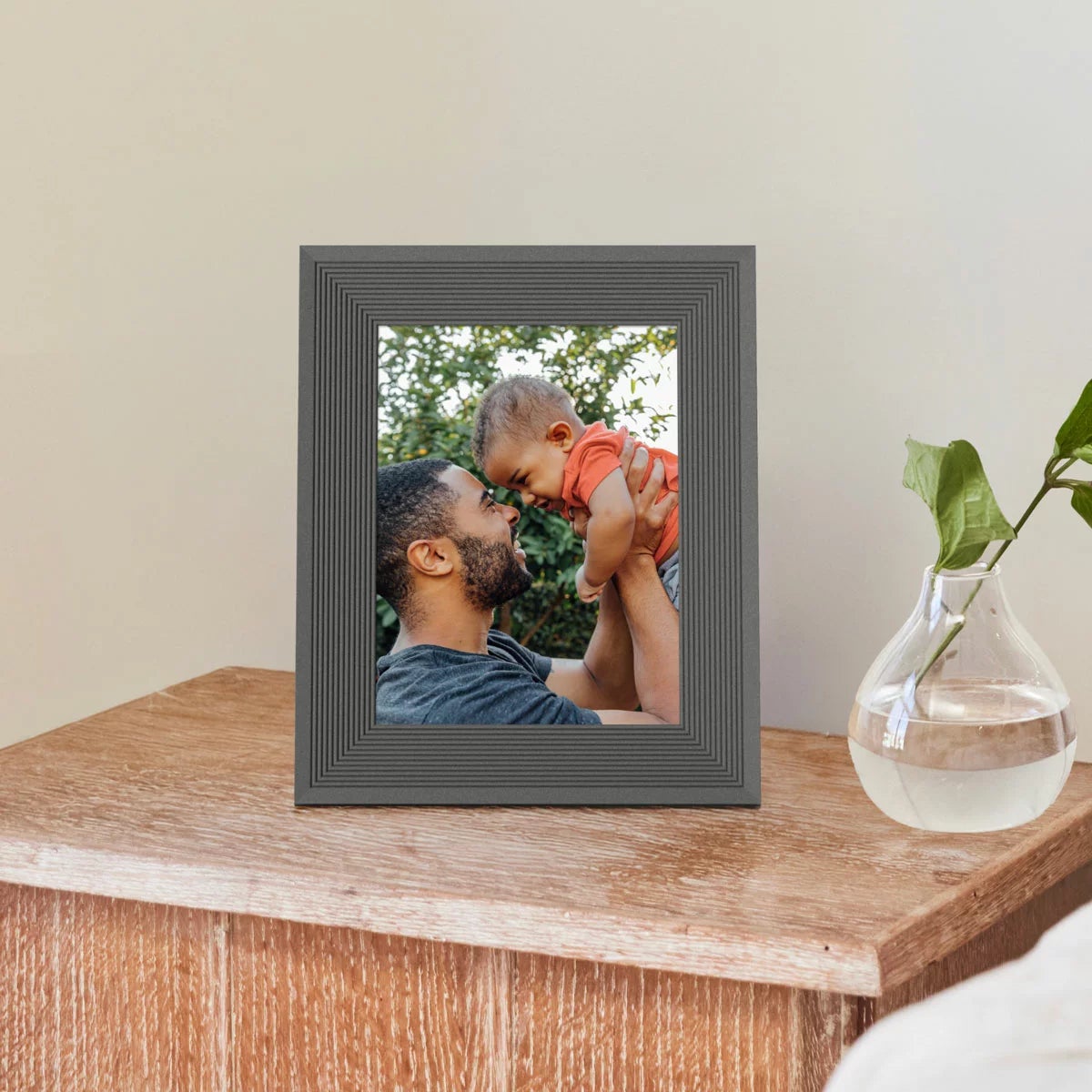 Aura Parker Frame, Reeded Slate, view 4