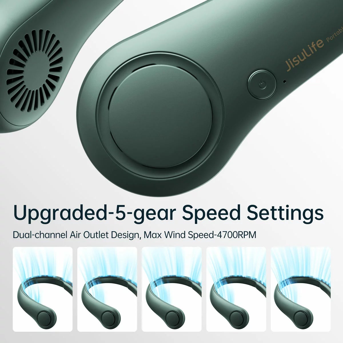 JisuLife Portable Neck Fan 3, view 5