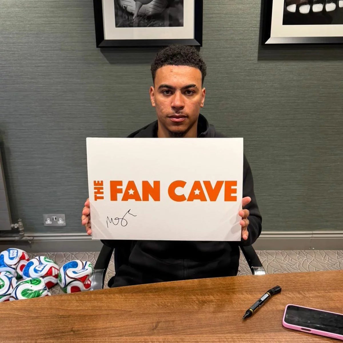 Morgan Rogers Signed Framed Aston Villa Plaque in 2 Options: White or Black Mount, view 4