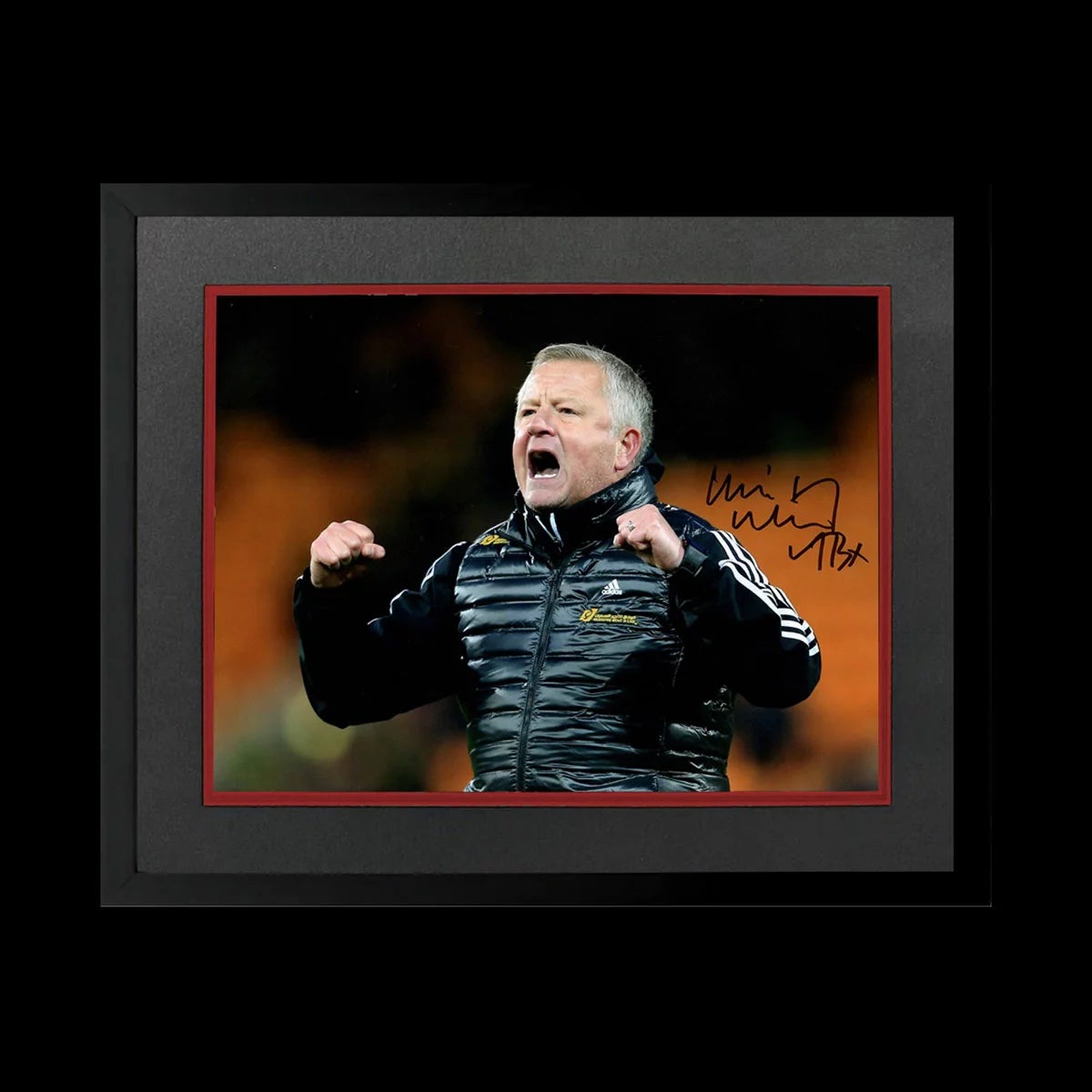Chris Wilder Signed Framed Sheffield United 16x12 Image in 2 Options: White or Black Mount, view 2