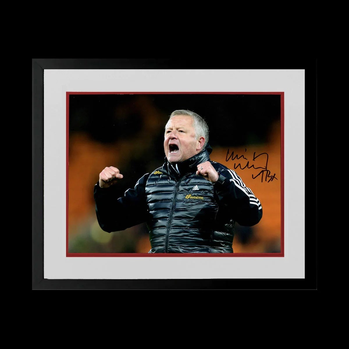 Chris Wilder Signed Framed Sheffield United 16x12 Image in 2 Options: White or Black Mount, view 3