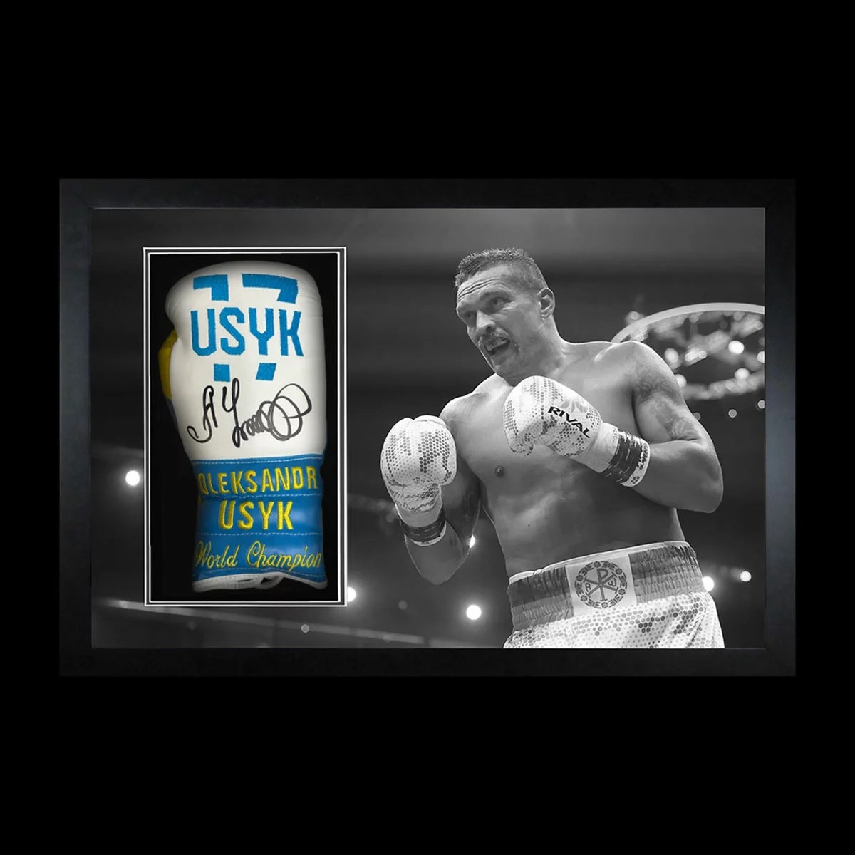 Oleksandr Usyk Signed Framed Boxing Glove in 2 Options: Punch or Standing, view 3