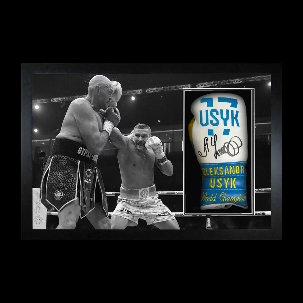 Oleksandr Usyk Signed Framed Boxing Glove in 2 Options: Punch or Standing, view 2