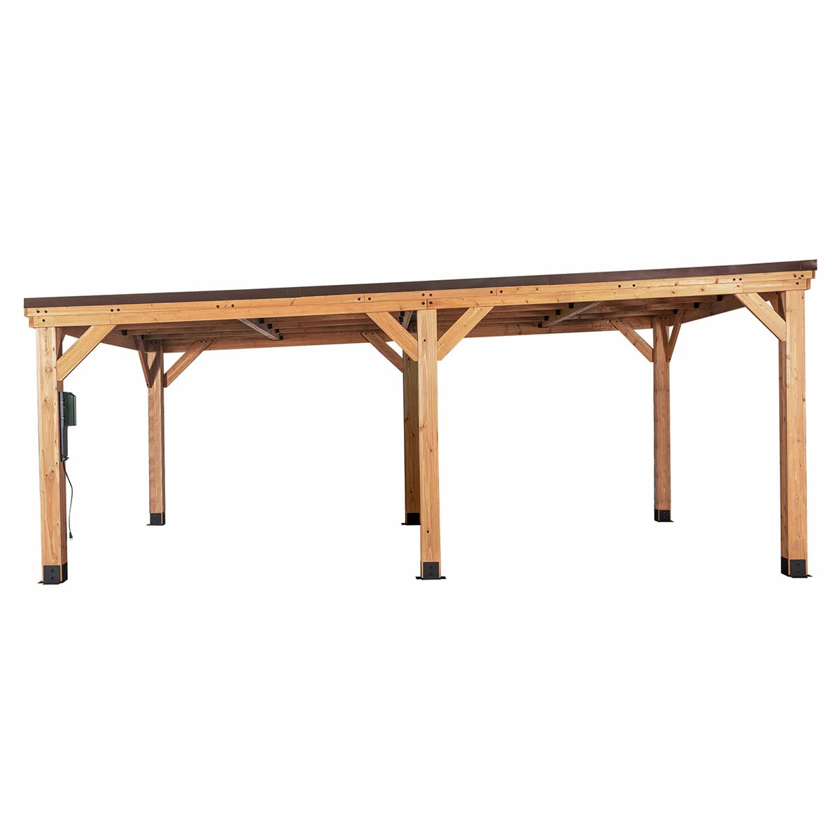 Backyard Kingsport 20ft X 12ft Wooden Carport, view 2