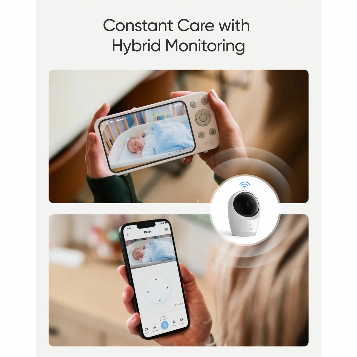 eufy E21 5" Smart Video Baby Monitor with 4K Pan-Tilt Camera, view 2