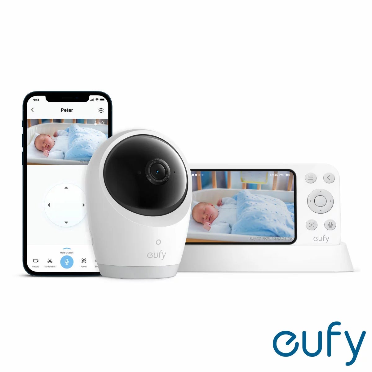eufy E21 5" Smart Video Baby Monitor with 4K Pan-Tilt Camera