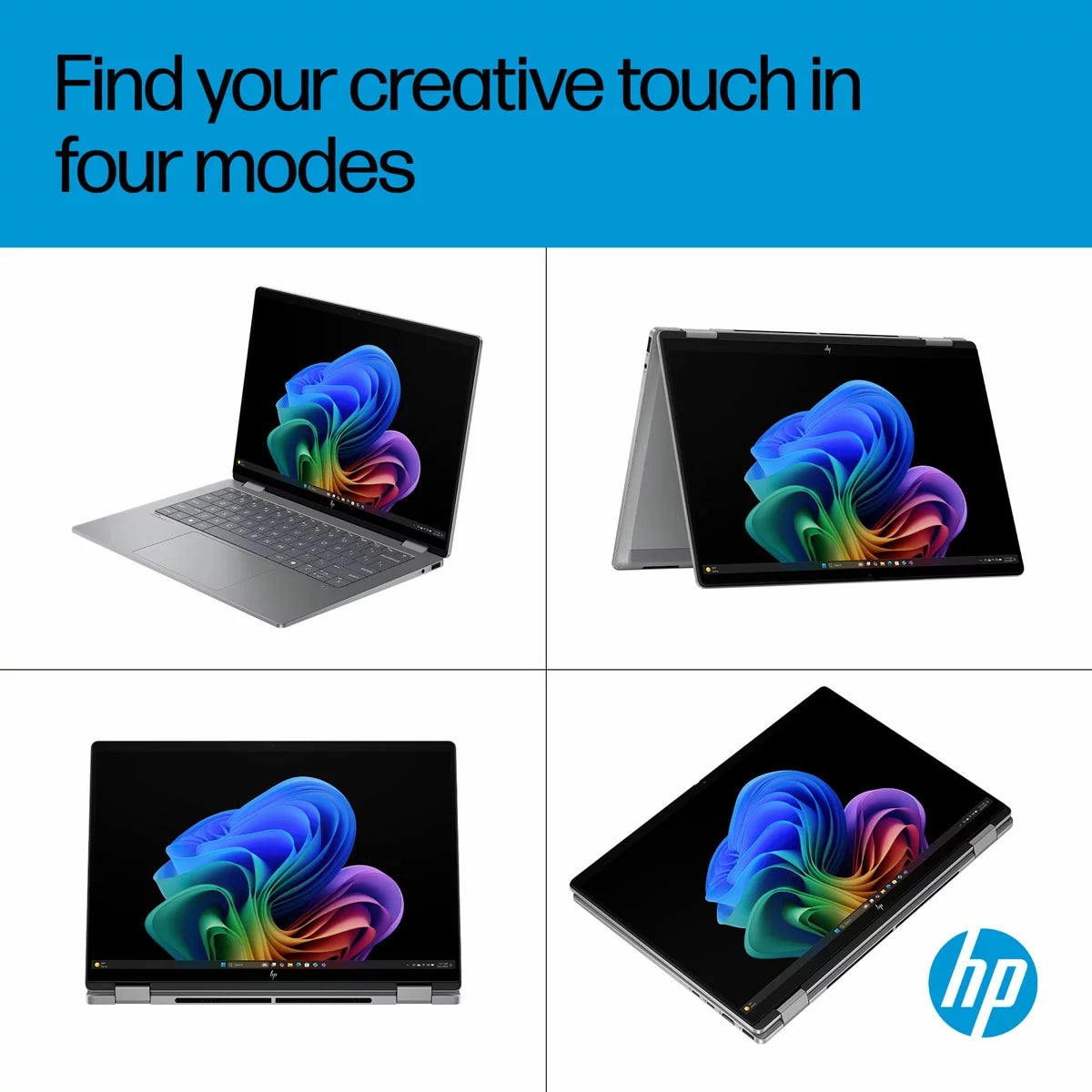 HP Omnibook X Flip, AMD Ryzen AI 7, 16GB RAM, 1TB SSD, 14 Inch Convertible 2 in 1 OLED Laptop, 14-fk0002na, view 6