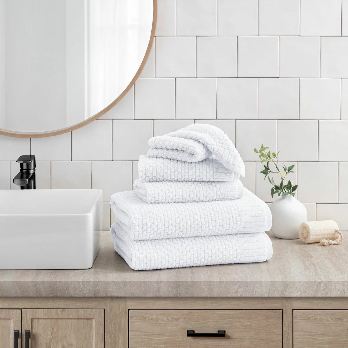 Welhome 100% Cotton Terry Towel 6 pack, view 2