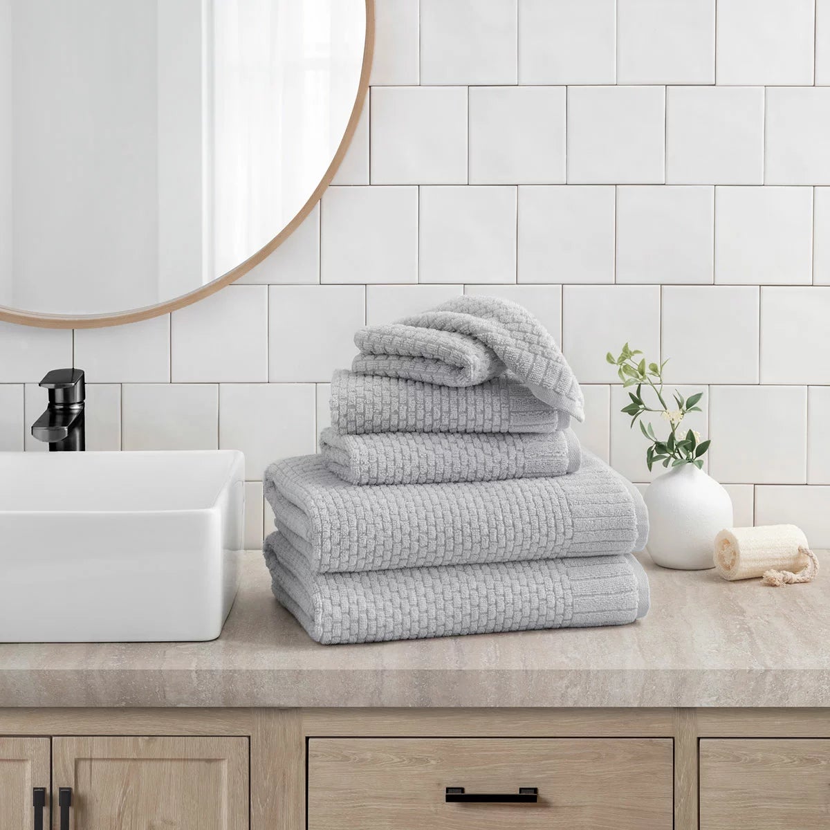 Welhome 100% Cotton Terry Towel 6 pack