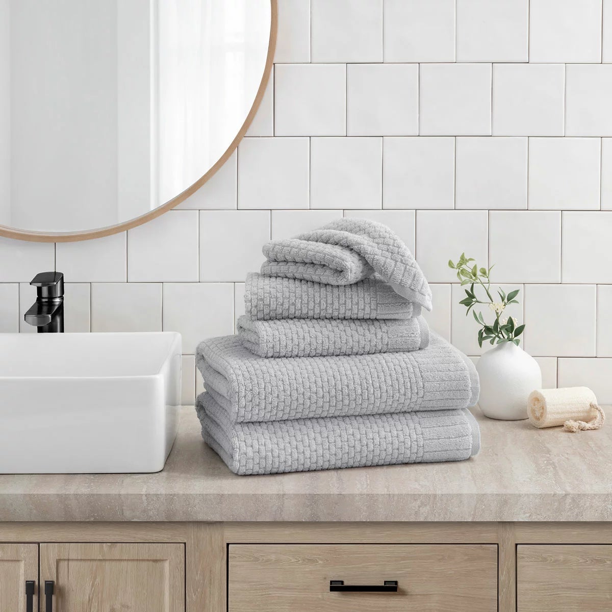 Welhome 100% Cotton Terry Towel 6 pack, view 5