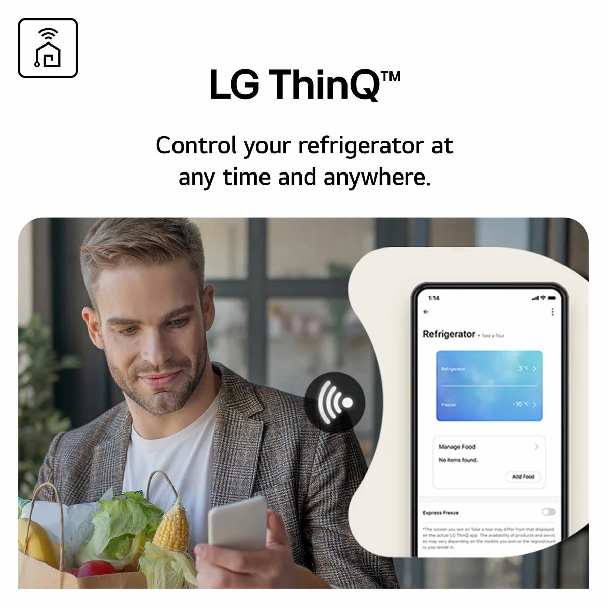 LG InstaView GMK960EV2E Multidoor Smart Fridge Freezer, E Rated in Black, view 8