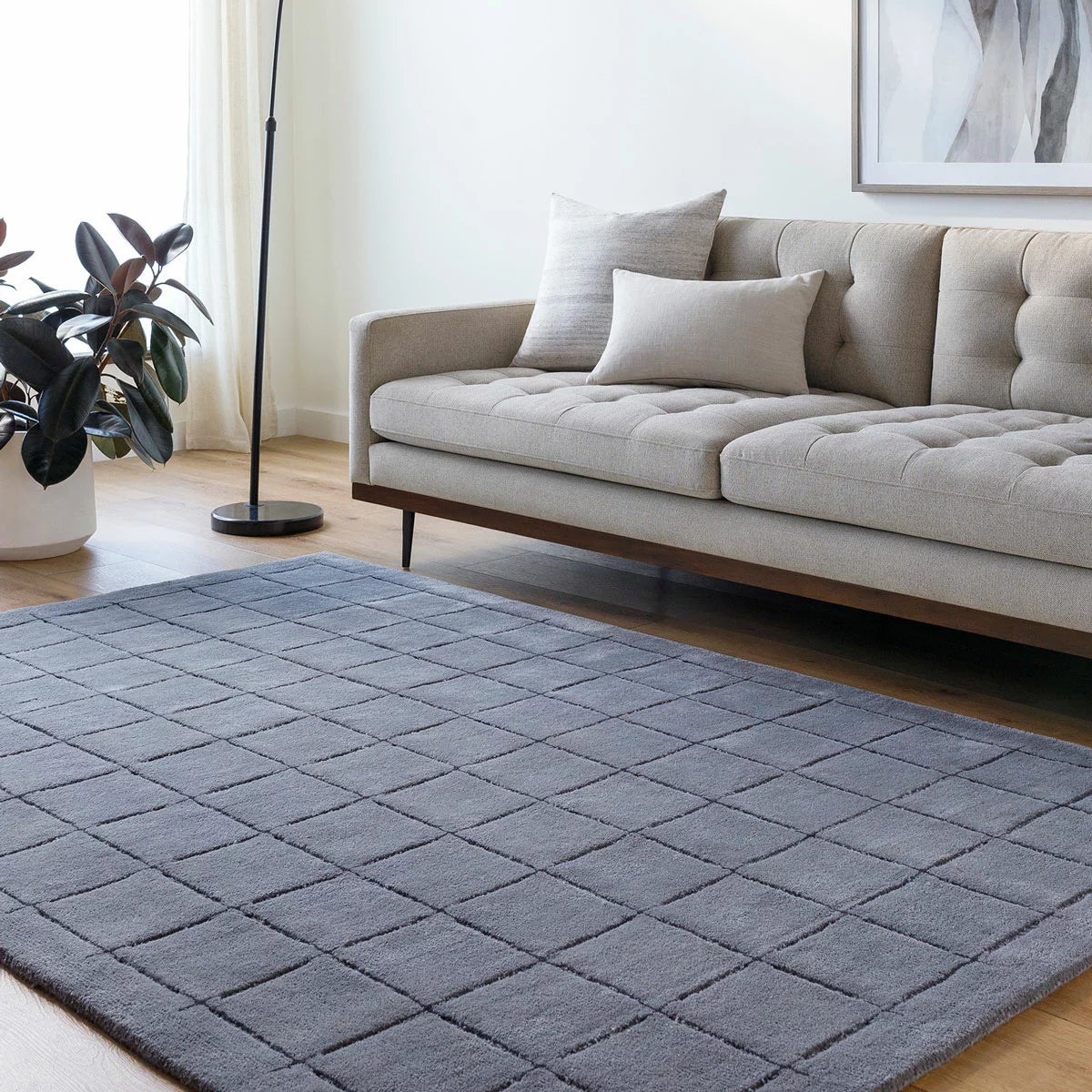 Livabliss Brook Grey Wool Rug, In 2 Sizes