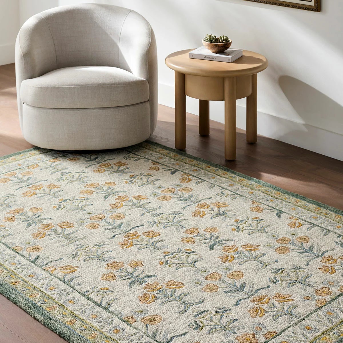 Livabliss Fairfax Green Wool Rug, In 2 Sizes