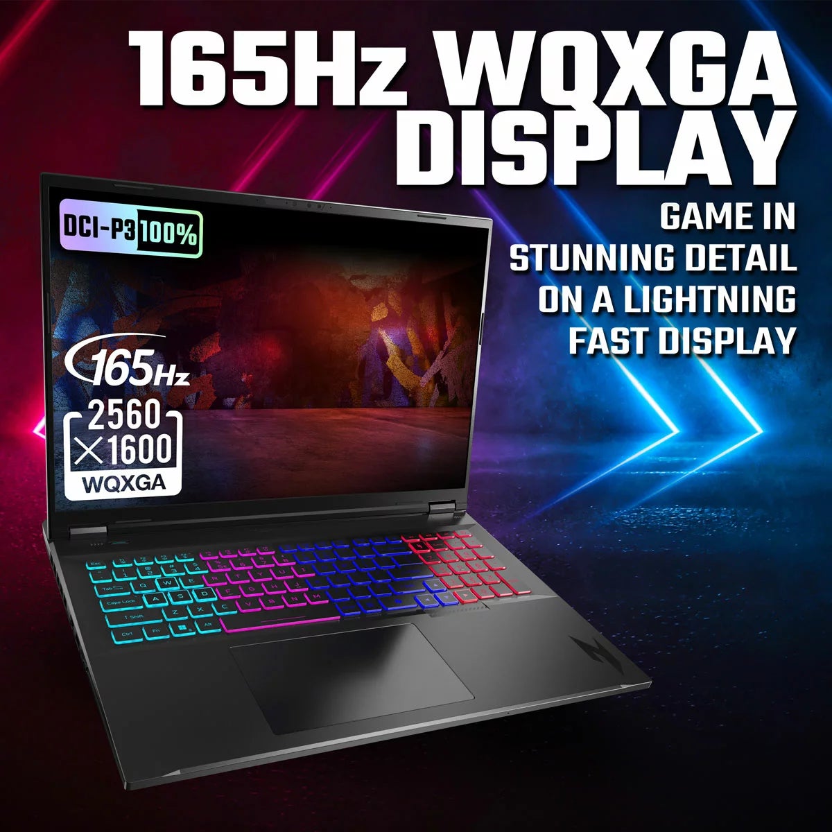 Acer Nitro 18 AI, AMD Ryzen AI 7, 16GB RAM, 1TB SSD, NVIDIA GeForce RTX 5070 Ti, 18 Inch Gaming Laptop, NH.QYCEK.003, view 3