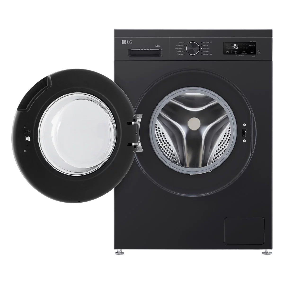 LG Series 2 W4X1095NNK, 9/5kg Washer Dryer, E Rated in Black, view 2