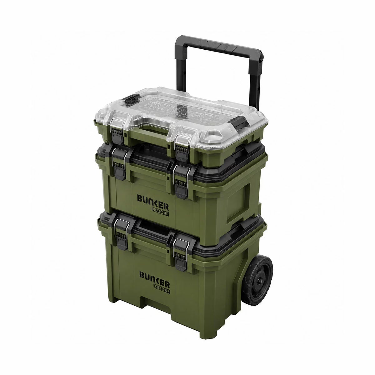 BUNKER 3 Piece Load-Up Wheeled Stacking Tool Storage System