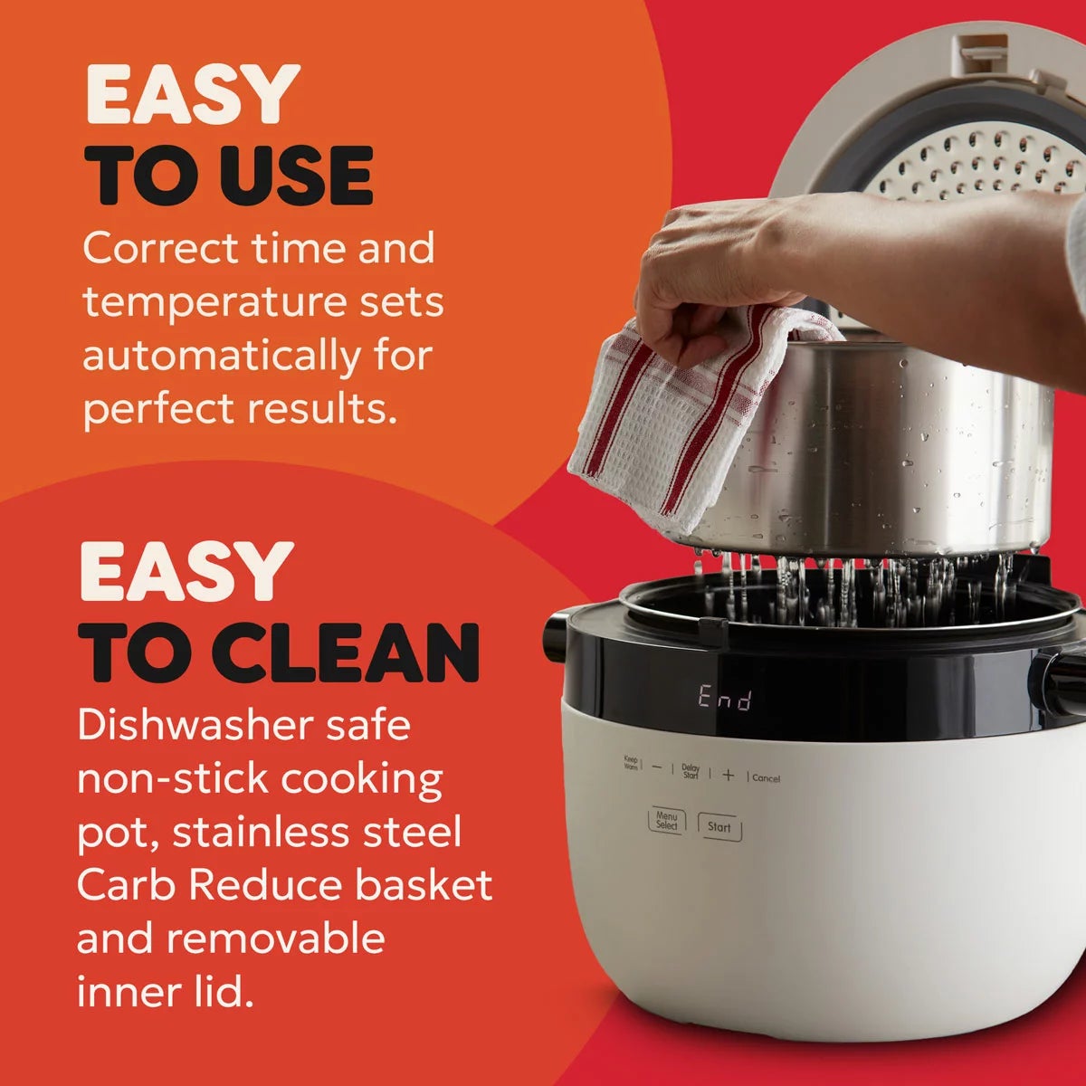 Instant Pot 5L / 20 Cup Rice Cooker & Steamer in White, view 3