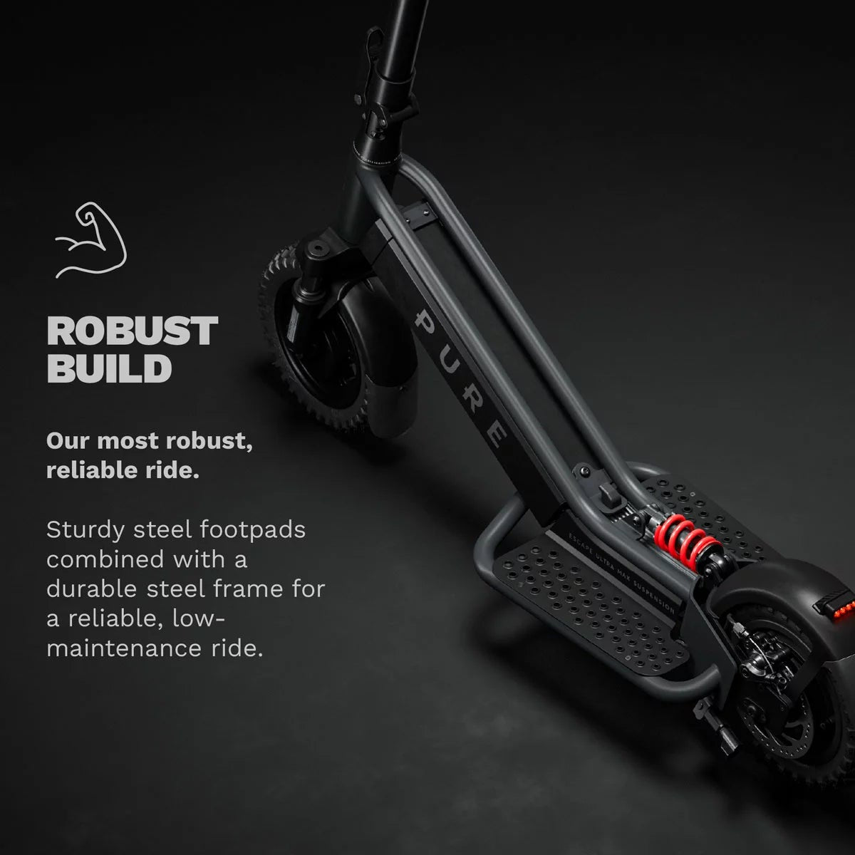 Pure Escape Ultra Max Suspension Folding Electric Scooter, view 8