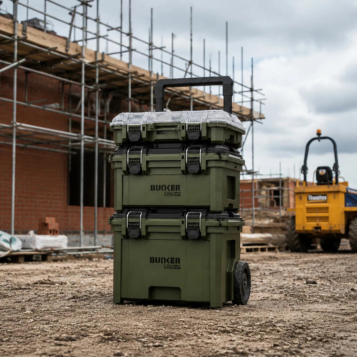 BUNKER 3 Piece Load-Up Wheeled Stacking Tool Storage System, view 2
