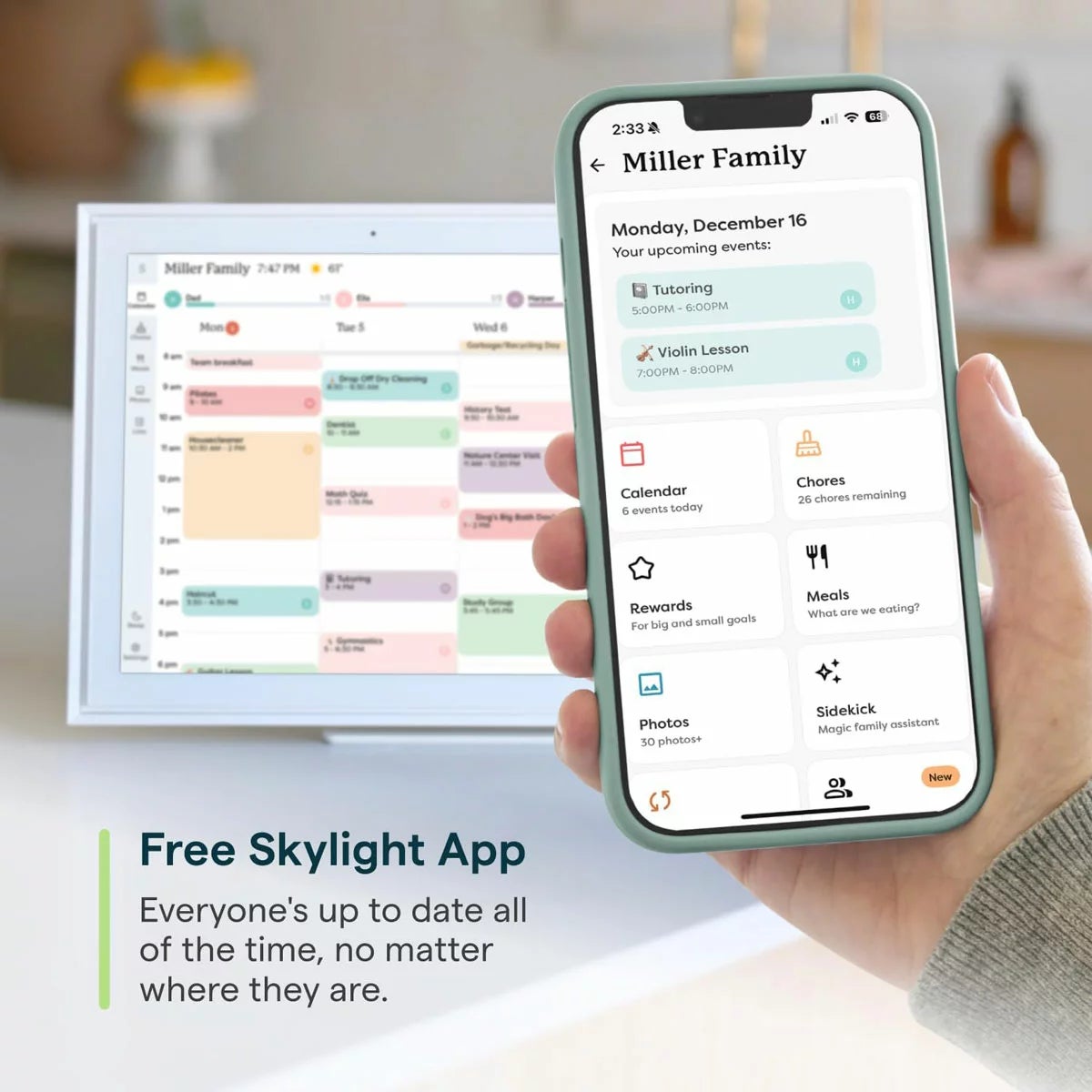 Skylight 15" Smart Digital Calendar with 6 month Subscription, view 5