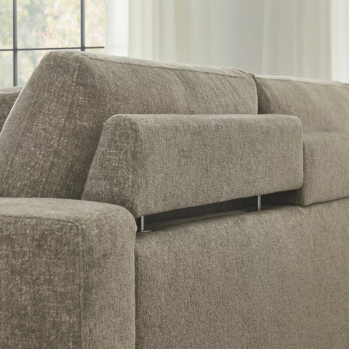 Aiden & Ivy Hawthorne Brown Fabric 4 Piece Corner Sofa, view 7