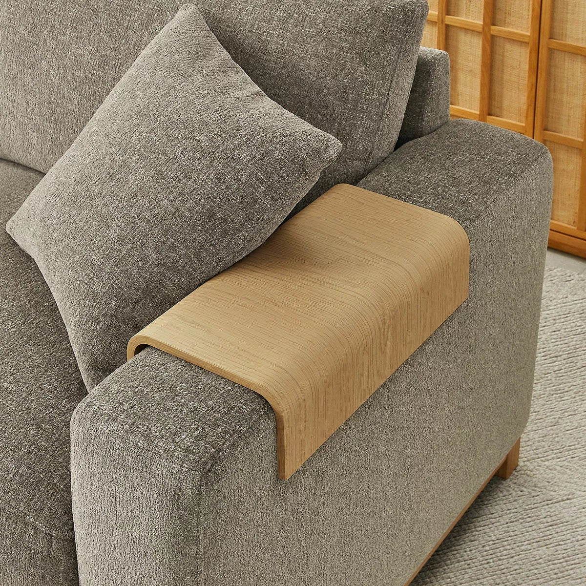 Aiden & Ivy Hawthorne Brown Fabric 4 Piece Corner Sofa, view 8